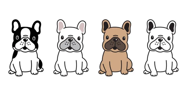 gülümseme logo doğurmak illüstrasyon oturan köpek vektör Fransız buldozer karikatür karakter simgesi