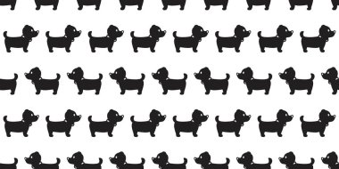 Köpek Dikişsiz desen vektör Fransız buldozer daksund köpek yavrusu eşarp izole karikatür illüstrasyon tekrar duvar kağıdı döşeme arka planı