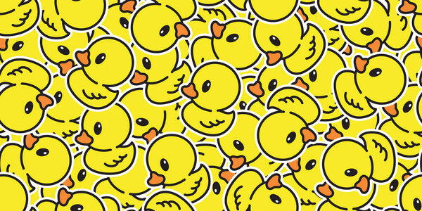 duck seamless pattern vector rubber ducky isolated cartoon illustration bird farm repeat wallpaper tile background gift wrap yellow