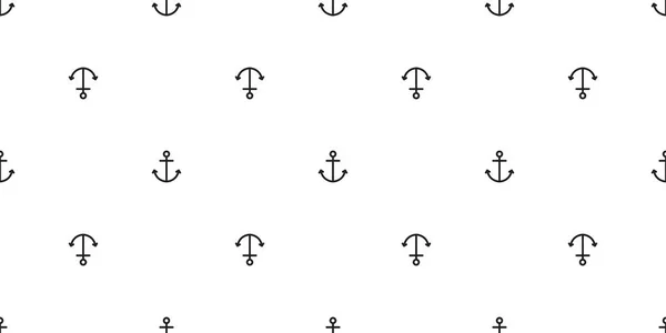 Ancre Motif Sans Couture Bateau Vecteur Barre Pirate Écharpe Isolé — Image vectorielle