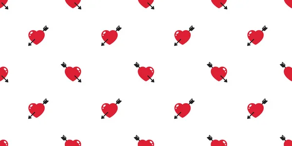 Hjärtat Sömlösa Mönster Valentine Pilen Gåva Wrap Papper Kakel Bakgrunden — Stock vektor