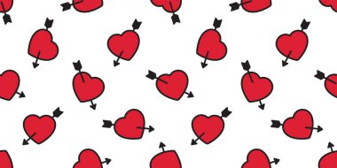 Kalpsiz desensiz sevgililer günü vektörü ok hediye paketi kağıttan eşarp izole edilmiş illüstrasyon tekrar duvar kağıdı fayans arkaplanı