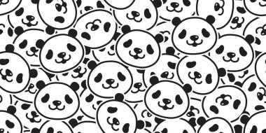ayı dikişsiz desen panda vektör kutup ayısı bambu oyuncak eşarp izole kiremit arka plan karikatür tekrar duvar kağıdı doodle illüstrasyon
