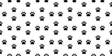 köpek pençe Dikişsiz desen vektör Fransız buldozer döşeme arka planı eşarp izole duvar kağıdı