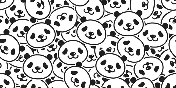 ayı dikişsiz desen panda vektör kutup ayısı bambu oyuncak eşarp izole kiremit arka plan karikatür tekrar duvar kağıdı doodle illüstrasyon
