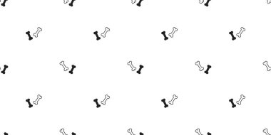 köpek kemik Dikişsiz desen vektör Fransız bulldog köpek yavrusu pençe izole tekrar duvar kağıdı döşeme arka plan beyaz siyah