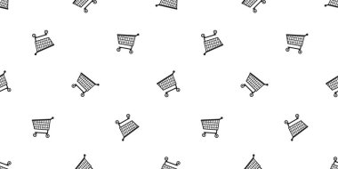 alışveriş sepeti Dikişsiz desen vektör sepet çanta eşarp tekrar duvar kağıdı döşeme arka plan illüstrasyon hediye sarma kağıdı izole