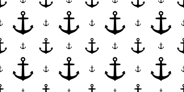 Ancla Seamless Pattern Vector Marítimo Mar Náutico Barco Aislado Fondo — Vector de stock