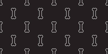 Kemik bulldog Seamless modeli köpek yavrusu doodle vektör duvar kağıdı arka plan siyah köpek