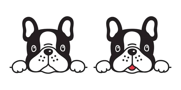 Dog Vector French Bulldog Icon Character Cartoon Puppy Smile Logo — Stock Vector