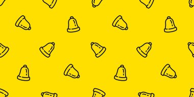 Noel çan Dikişsiz desen vektör Noel eşarp izole tekrar duvar kağıdı döşeme arka plan illüstrasyon armağan sarı kağıt ambalaj