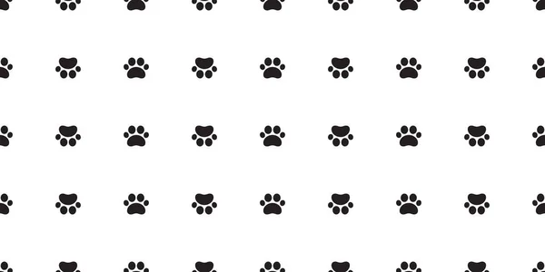 犬の前足のシームレスなパターン ベクトル フット プリント猫タイル背景分離繰り返し壁紙漫画イラスト — ストックベクタ