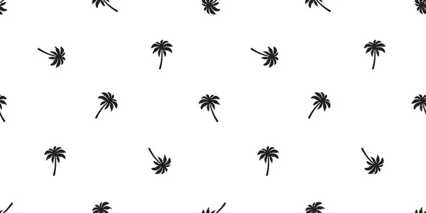 Palmera Cocotero Inconsútil Patrón Vector Bufanda Isla Aislada Repetir Fondo — Vector de stock