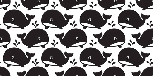 Φάλαινα Χωρίς Ραφή Πρότυπο Ψάρια Διανυσματικά Δελφίνι Καρχαρίας Σολομός Κασκόλ — Διανυσματικό Αρχείο