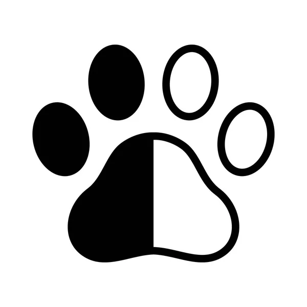 Pes Tlapku Vektorové Stopu Logo Ikonu Kočka Dráp Kreslené Grafický — Stockový vektor