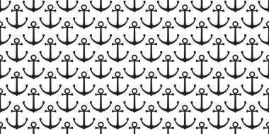 Çapa Dikişsiz desen vektör tekne korsan dümen deniz deniz deniz okyanus tekrar duvar kağıdı izole eşarp döşeme arka planı