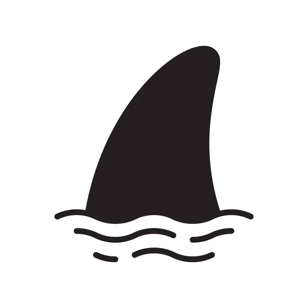 Haai Fin Vector Pictogram Logo Shark Fin Vector Pictogram Logo — Stockvector
