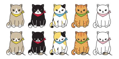 kedi vektör yavru kedi alaca siyah simge logo karakter karikatür fare fare zencefil tasarlamak doodle sembolü grafiği