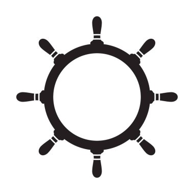 Dümen vektör tutturucu simgesini logo korsan deniz tekne deniz deniz okyanus illüstrasyon