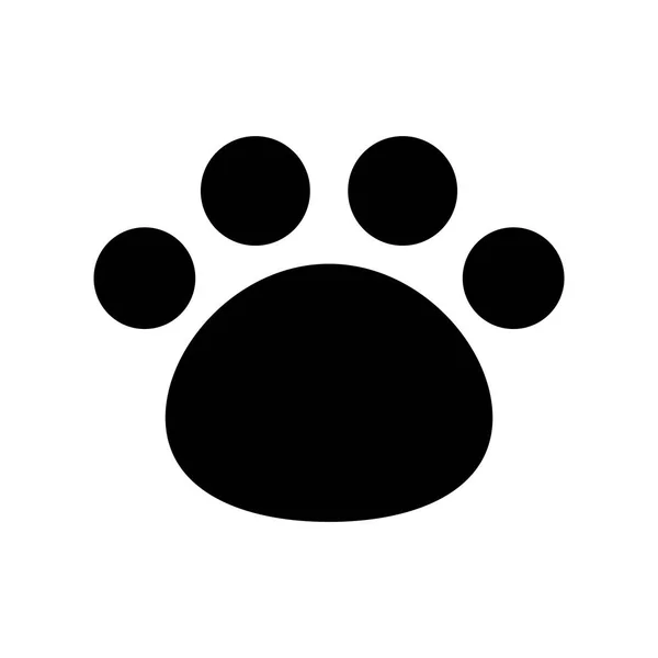 Собака Лапу Вектор Слід Ведмідь Значок Логотип Кота Улюбленця Кошеня — стоковий вектор