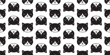 arka plan duvar kağıdı eşarp hayvan izole kedi kiremit model siyah tekrar vektör