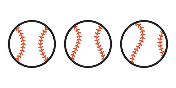 Icône Balle Baseball Symbole Vectoriel Illustration Sport Dessin Animé — Image vectorielle