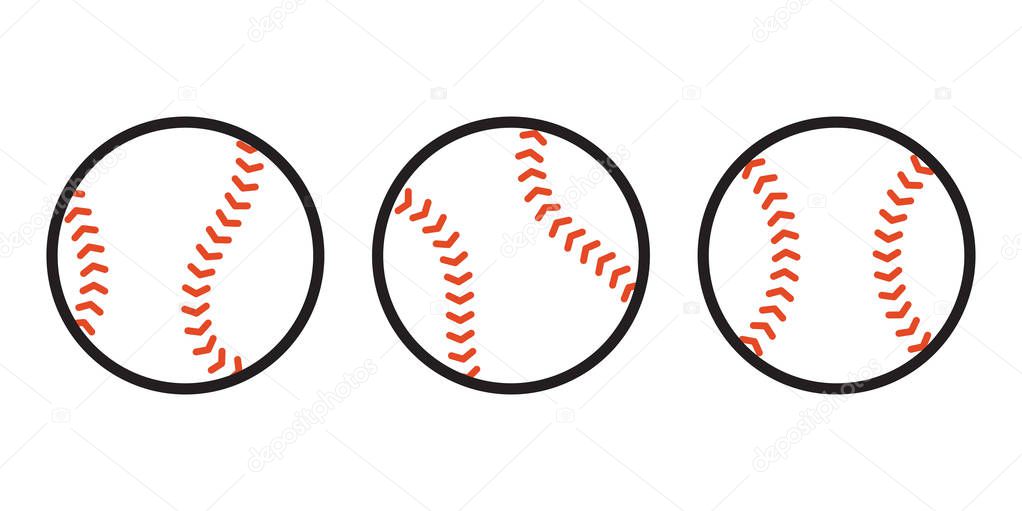 Baseball Ball icon Vector sport symbol illustration cartoon