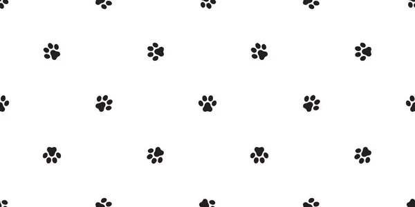 Paw Seamless Pattern Dog Paw Vector French Bulldog Dog Bone — Stock Vector