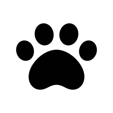 Köpek pençe simge vektör ayak izi logo evcil kedi kedi kedi fransız bulldog ayı çizgi film karakter grafik sembolü illüstrasyon