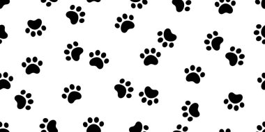 Köpek Paw dikişsiz desen vektör ayak izi kedi pet eşarp izole karikatür tekrar duvar kağıdı fayans arka plan