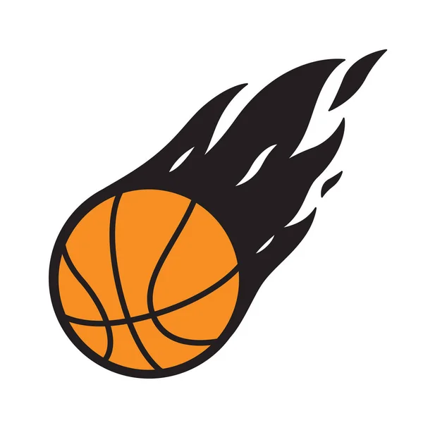 basketball vector logo icon fire symbol illustration cartoon graphic