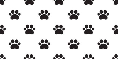 köpek pençe dikişsiz desen vektör ayak izi kedi yavrusu köpek yavrusu arka plan tekrar duvar kağıdı izole illüstrasyon karikatür