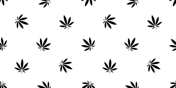 Marijuana Seamless Pattern Vector Weed Cannabis Leaf Ulangi Wallpaper Tile - Stok Vektor