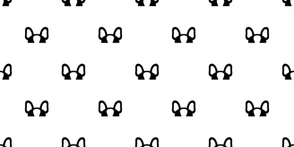 Σκύλος Χωρίς Ραφές Σχέδιο Διάνυσμα Γαλλικό Μπουλντόγκ Κεφάλι Κουτάβι Κινούμενα — Διανυσματικό Αρχείο