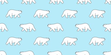 Ayı dikişsiz desen vektör kutup ayısı eşarp izole karikatür tekrar arka plan karo duvar kağıdı illüstrasyon tasarımı