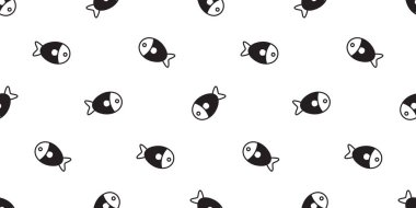 balık dikişsiz desen vektör ton balığı somon köpekbalığı yunus eşarp izole karikatür kiremit arka plan tekrar duvar kağıdı illüstrasyon tasarımı
