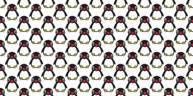 penguen Dikişsiz desen vektör kuş karikatür kutup ayısı fayans arka plan eşarp izole tekrar duvar kağıdı doodle illüstrasyon tasarımı