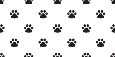 Köpek Paw dikişsiz desen vektör ayak izi evcil kedi eşarp izole karikatür tekrar duvar kağıdı karoarka tasarım