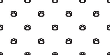 Ayı pençe dikişsiz desen köpek vektör kutup ayısı ayak izi eşarp izole karikatür tekrar arka plan karo duvar kağıdı doodle illüstrasyon tasarımı