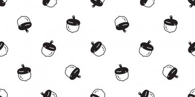 palamut dikişsiz desen vektör ceviz sincap fasulye eşarp izole karikatür kiremit duvar kağıdı tekrar arka plan illüstrasyon doodle tasarım