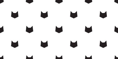 kedi dikişsiz desen vektör kedi yavrusu calico baş yüz eşarp izole karikatür kiremit duvar kağıdı tekrar arka plan illüstrasyon doodle tasarım