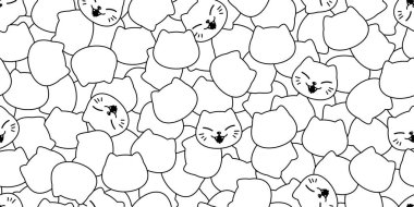 kedi dikişsiz desen vektör kedi başörtüsü izole Halloween karikatür karo duvar kağıdı tekrar arka plan halloween illüstrasyon beyaz doodle tasarım