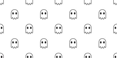 Hayalet dikişsiz desen vektör Halloween ürkütücü şeytan kötü karikatür illüstrasyon hediye şal tasarım