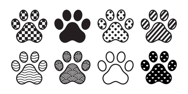 köpek pençe vektör simgesi ayak izi kontrol desen polka nokta kalp çizgileri fransız bulldog çizgi film sembolü karakter illüstrasyon doodle tasarım