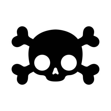 kafatası crossbones simge vektör Halloween logosu korsan sembolü kemik hayalet karakter karikatür illüstrasyon doodle tasarım