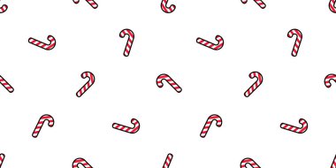 şeker kamışı dikişsiz desen Noel vektör Noel Baba eşarp izole karikatür tekrar arka plan karo duvar kağıdı illüstrasyon hediye sarık kağıt tasarımı