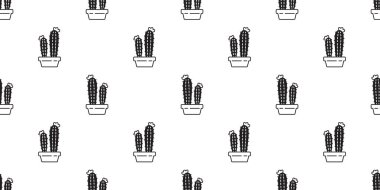 Kaktüs desensiz Desert Botanica çiçek bahçesi eşarp yalıtılmış karo arka plan Duvar kağıdı karikatür çizim tasarımı