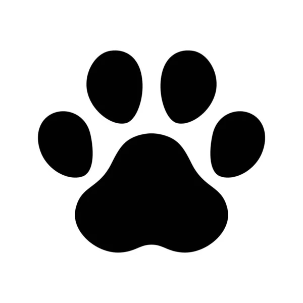 Dog Paw Footprint Icon Vector French Bulldog Cartoon Symbol Character — Stock Vector