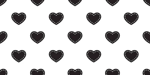 Corazón Patrón Sin Costuras Valentine Vector Bufanda Dibujos Animados Aislado — Archivo Imágenes Vectoriales