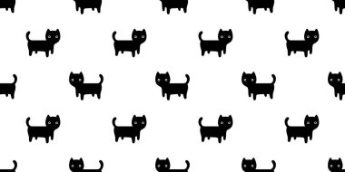 kedi desensiz kedi yavrusu taşıyıcı eşarp izole arka plan fayans duvar kağıdı karikatür çizim çizim siyah tasarım
